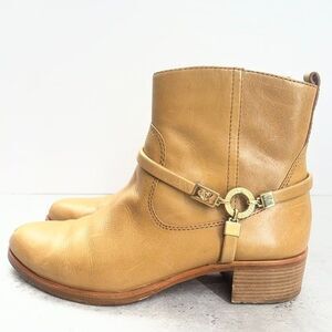 Vince Camuto Tan Leather Side Zip Camino Keeley Ankle Boots Womens Size 8.5M